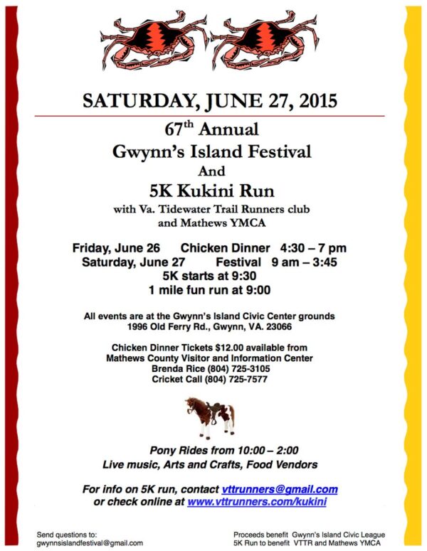 Gwynn's Island Festival 67th Annual Mathews County Visitor Center