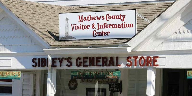 Mathews Visitor Center Signage