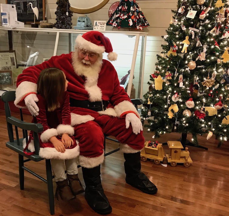 Santa at mathews visitor center