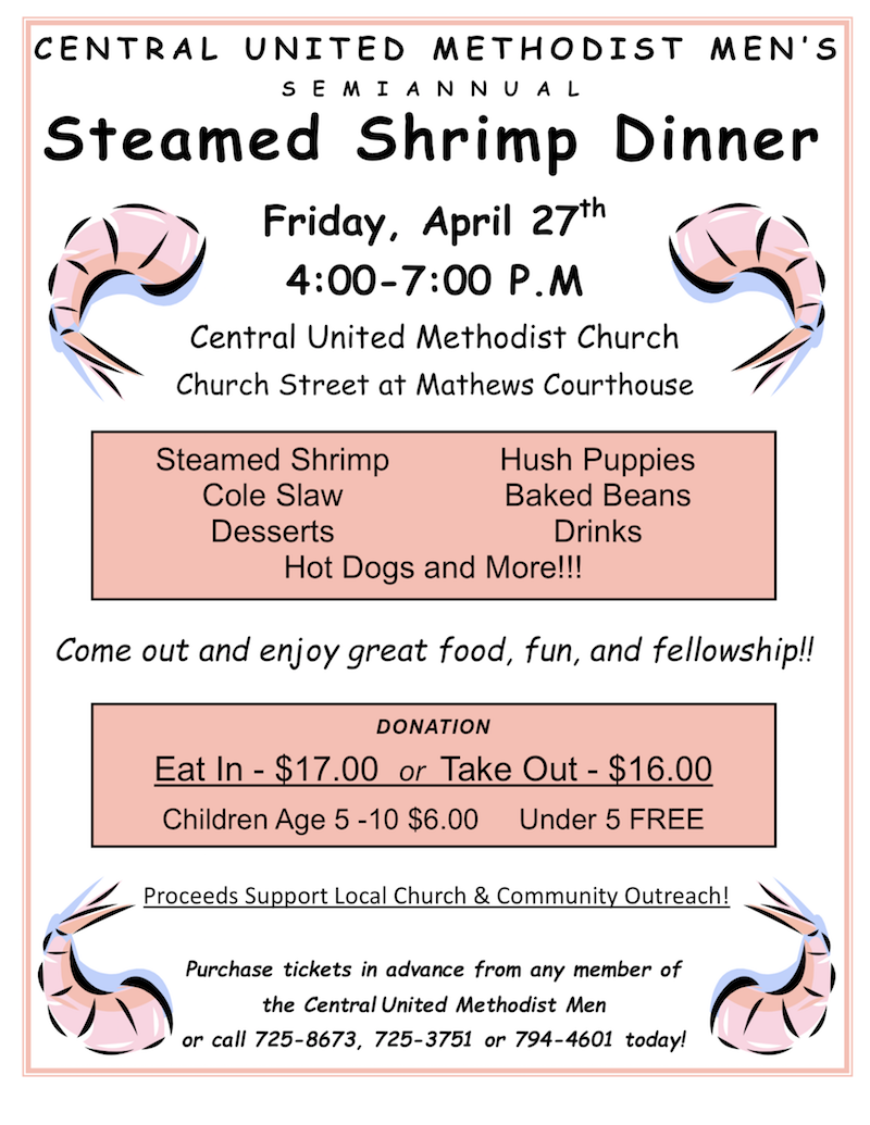 Steamed Shrimp Dinner Mathews