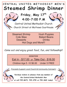 Central United Methodist Church Shrimp Dinner